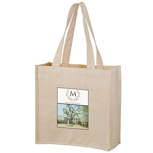 Custom Printed Heavyweight Cotton Wine & Grocery Tote Bag - 2 Bottle holders (13"x5"x13") - Color Evolution - CH13513-CE
